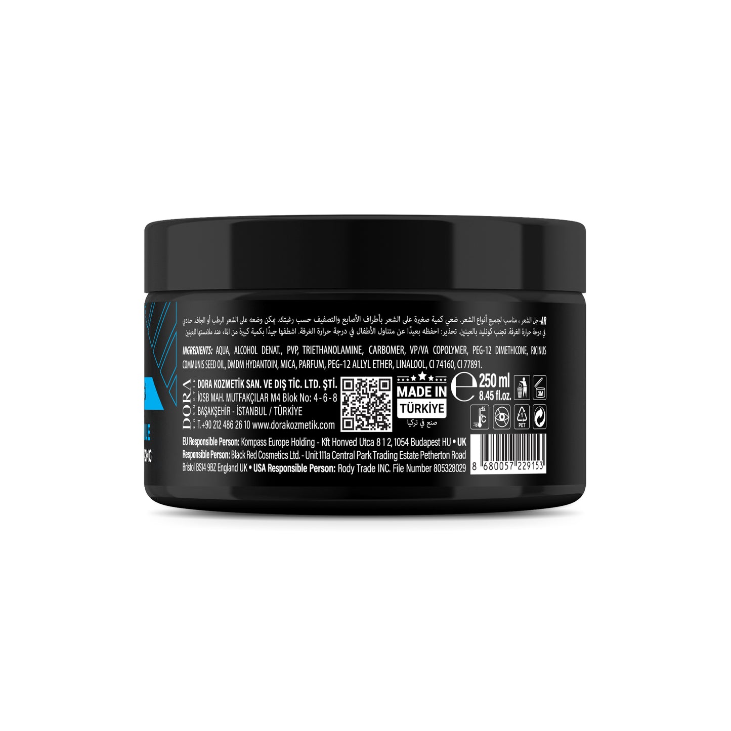 Hair Gel - Deep Blue Ultra Strong